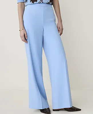 Ann Taylor The Side Zip Wide-Leg Pant in Fluid Crepe sold by Ann Taylor product image thumbnail 2