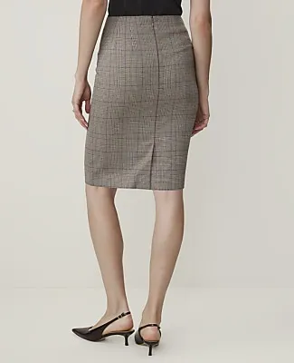 Ann Taylor The Petite Tailored Pencil Skirt in Plaid sold by Ann Taylor product image thumbnail 3