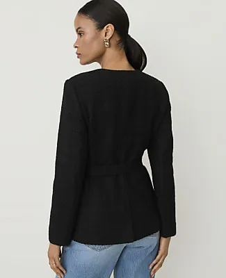 Ann Taylor Petite Belted Jacket in Tweed sold by Ann Taylor product image thumbnail 2