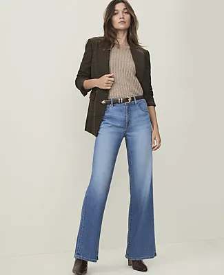 Ann Taylor Petite Weekend Wide-Leg Jean sold by Ann Taylor