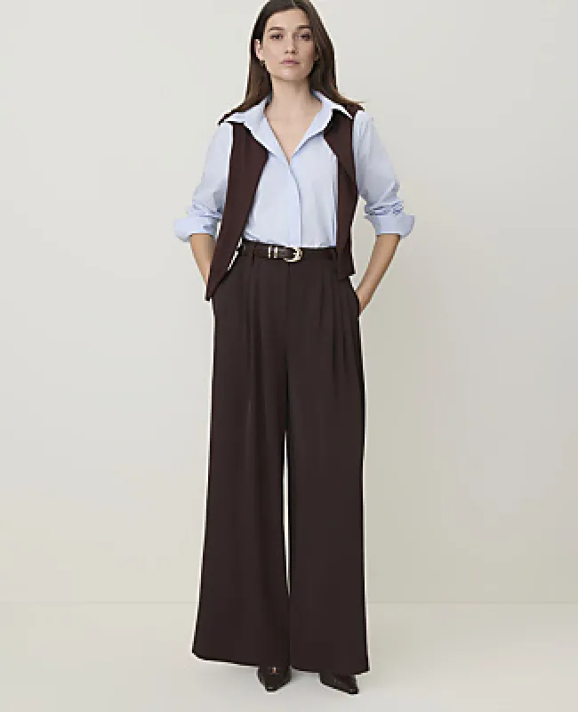 Ann Taylor The Petite Multi Pleated Wide Leg Pant made by Ann Taylor