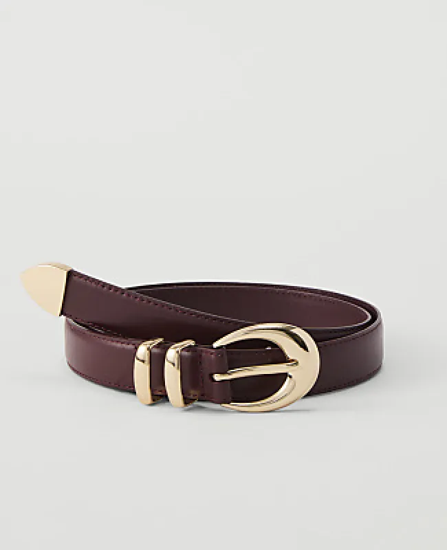 Ann Taylor Leather Oval Buckle Belt made by Ann Taylor