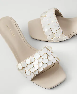 Ann Taylor Patent Paillette Kitten Heel Sandal sold by Ann Taylor product image thumbnail 2