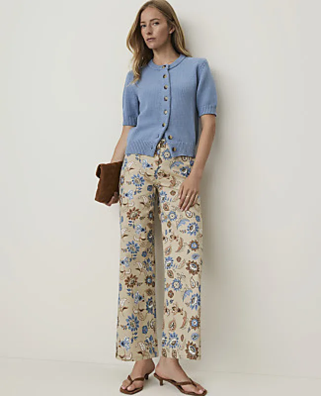 Ann Taylor Petite Weekend Floral Straight Ankle Pant made by Ann Taylor