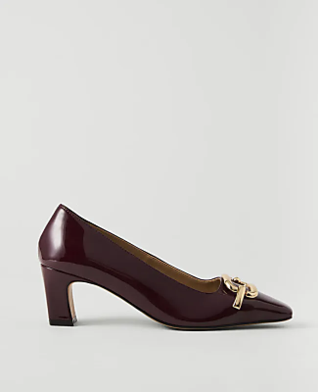 Ann Taylor Patent Leather Buckle Pump made by Ann Taylor