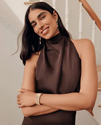 Ann Taylor Satin Cowl Neck Halter Top sold by Ann Taylor product image thumbnail 2