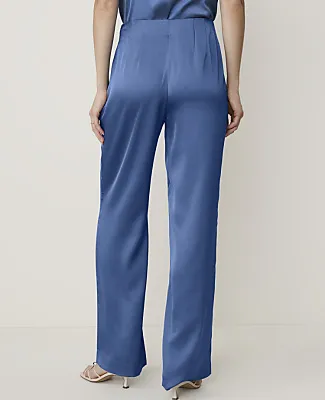 Ann Taylor The Side Zip Straight Pant in Satin sold by Ann Taylor product image thumbnail 3