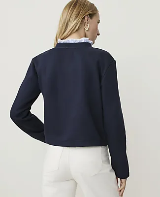 Ann Taylor Weekend Ruffle Collar Jacket sold by Ann Taylor product image thumbnail 2