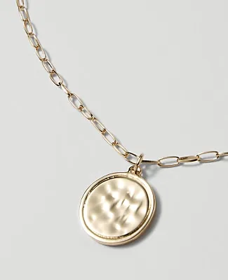 Ann Taylor Textured Pendant Necklace sold by Ann Taylor product image thumbnail 2