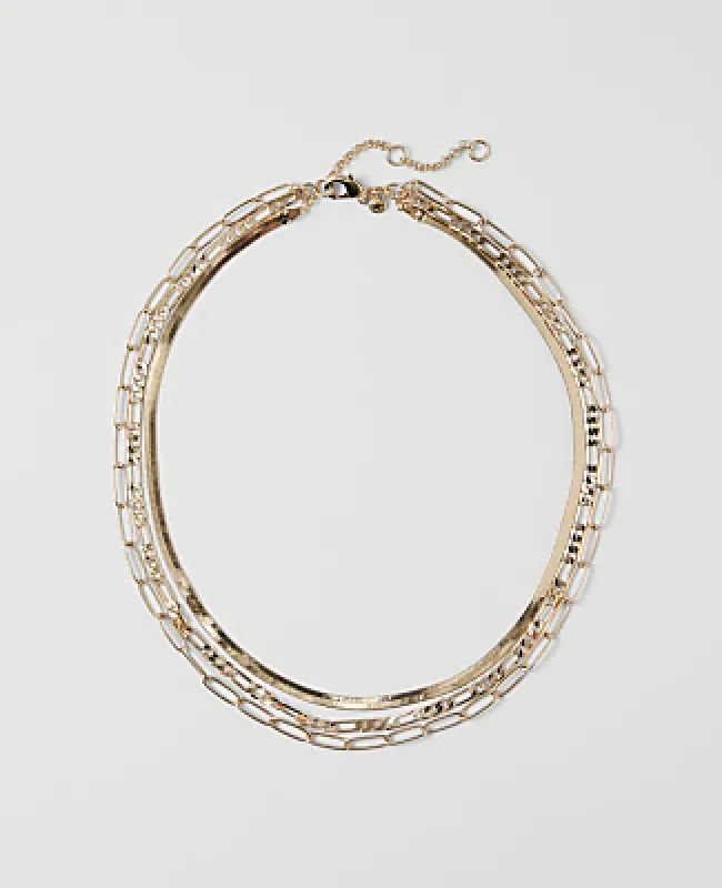 Ann Taylor Layered Mix Chain Necklace made by Ann Taylor