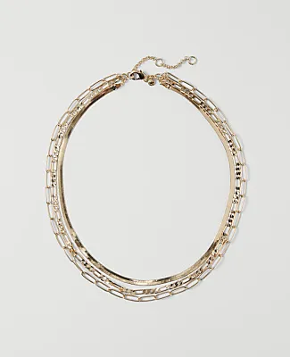 Ann Taylor Layered Mix Chain Necklace sold by Ann Taylor