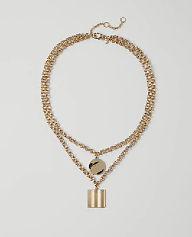 Ann Taylor Layered Pendant Necklace made by Ann Taylor