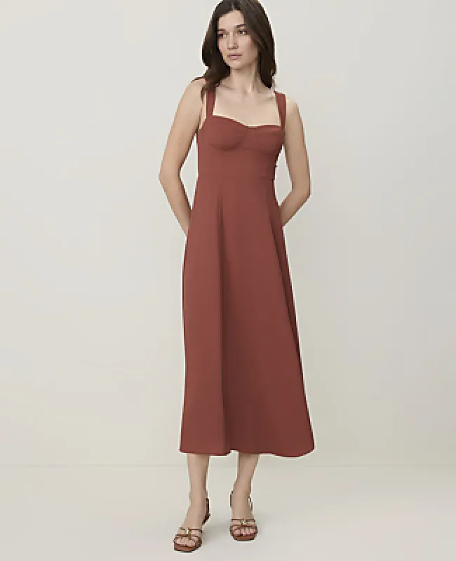 Ann Taylor Petite Corset Midi Dress made by Ann Taylor