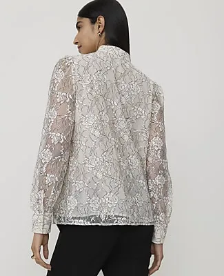 Ann Taylor Embroidered Shirred Blouse sold by Ann Taylor product image thumbnail 2