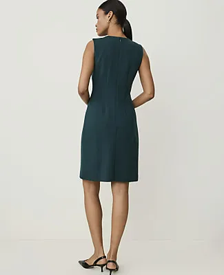 Ann Taylor Crew Neck Button Shift Dress sold by Ann Taylor product image thumbnail 2