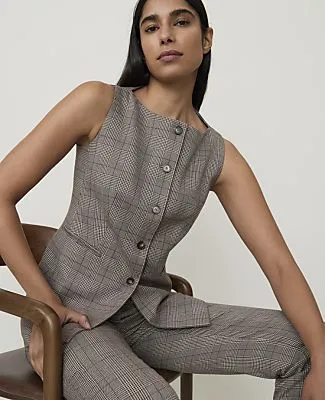 Ann Taylor The Plaid Boatneck Vest sold by Ann Taylor product image thumbnail 3