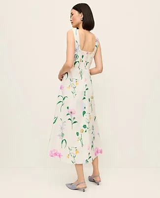 Ann Taylor Petite Floral Flare Midi Dress sold by Ann Taylor product image thumbnail 2