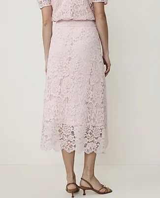 Ann Taylor Petite Scalloped Trim Lace Midi Skirt sold by Ann Taylor product image thumbnail 3