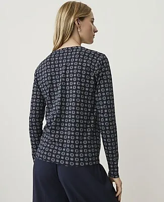 Ann Taylor Printed Crew Neck Top sold by Ann Taylor product image thumbnail 2