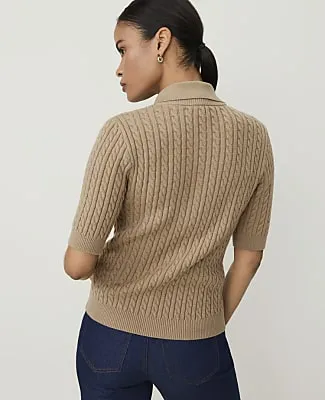 Ann Taylor Short Sleeve Cable Cardigan sold by Ann Taylor product image thumbnail 2