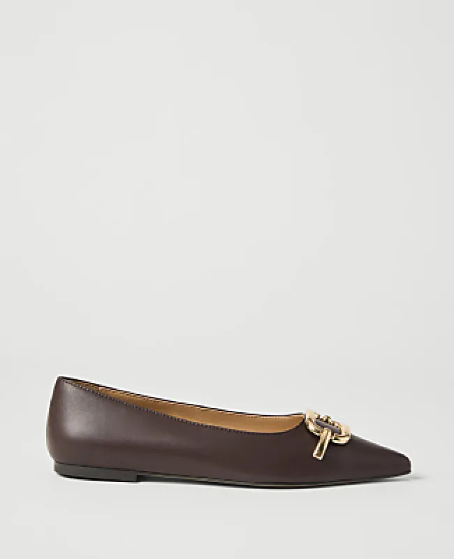 Ann Taylor Leather Buckle Flat made by Ann Taylor