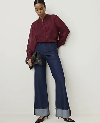 Ann Taylor Pintuck Button Down Blouse sold by Ann Taylor product image thumbnail 3