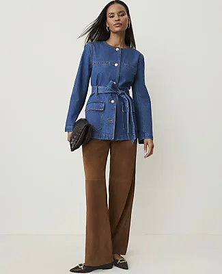 Ann Taylor Belted Denim Jacket sold by Ann Taylor product image thumbnail 3
