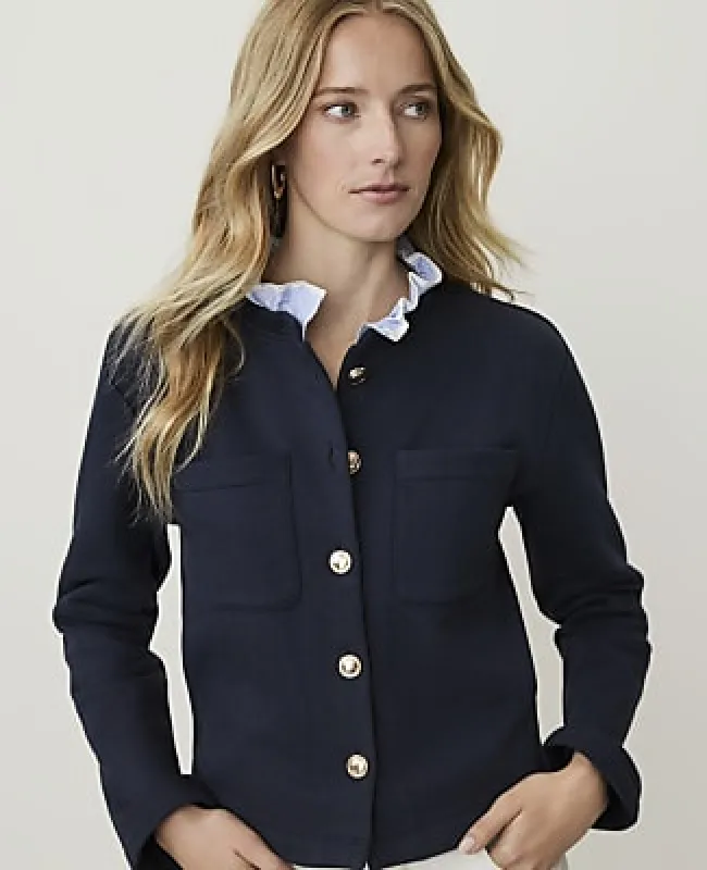 Ann Taylor Weekend Ruffle Collar Jacket made by Ann Taylor