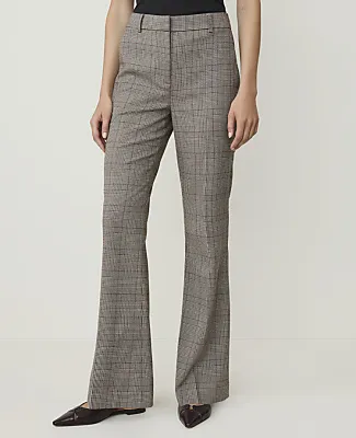 Ann Taylor The Flare Trouser in Plaid sold by Ann Taylor product image thumbnail 2