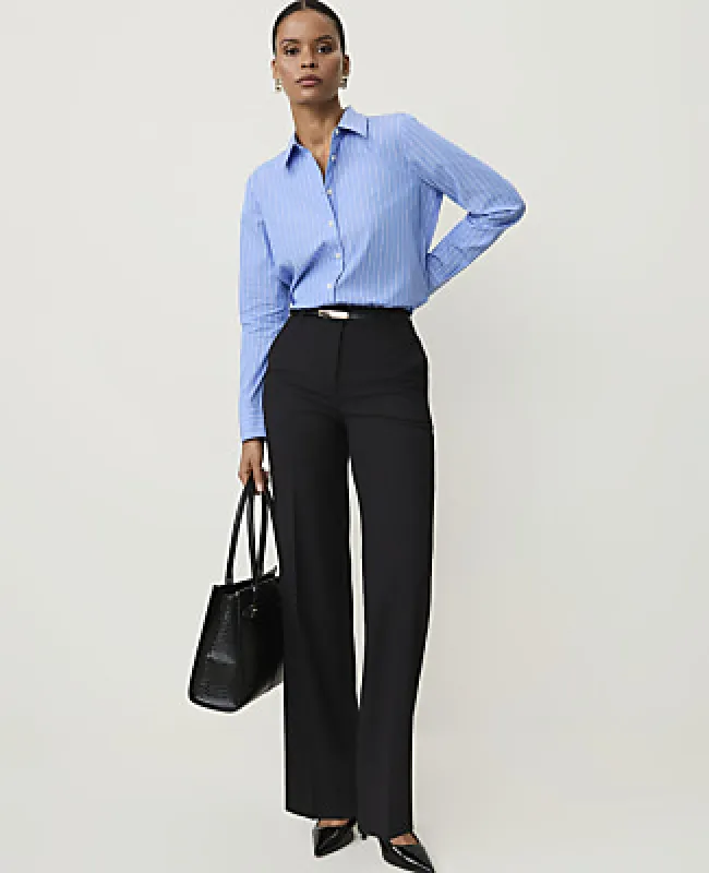 Ann Taylor Striped Relaxed Perfect Shirt made by Ann Taylor