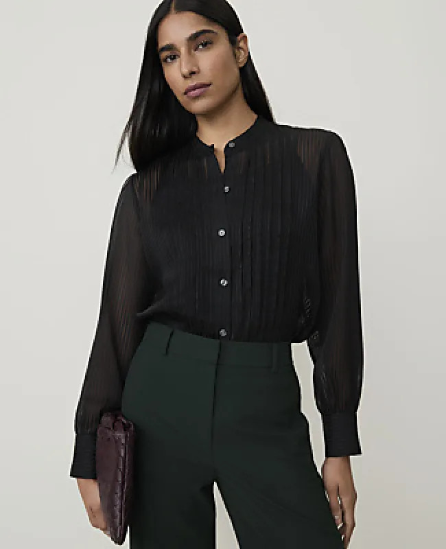 Ann Taylor Pintuck Button Down Blouse made by Ann Taylor