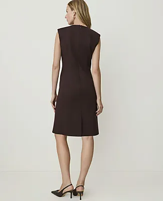 Ann Taylor The Petite V-Neck Sheath Dress in Ponte sold by Ann Taylor product image thumbnail 2