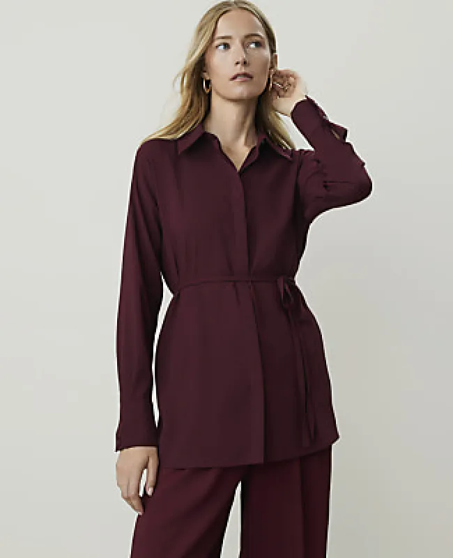 Ann Taylor Tie Waist Tunic Shirt made by Ann Taylor