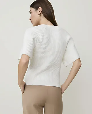 Ann Taylor Ribbed Crew Neck Cardigan sold by Ann Taylor product image thumbnail 2