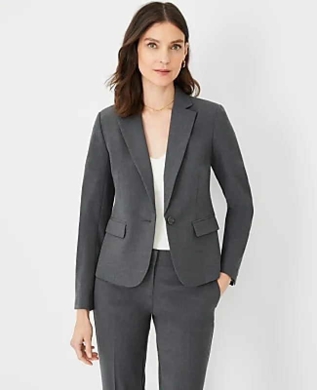 Ann Taylor The Notched Single Button Blazer in Seasonless Stretch made by Ann Taylor