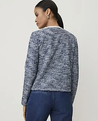 Ann Taylor Crew Neck Jacket in Tweed sold by Ann Taylor product image thumbnail 2