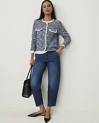 Ann Taylor Crew Neck Jacket in Tweed sold by Ann Taylor product image thumbnail 3