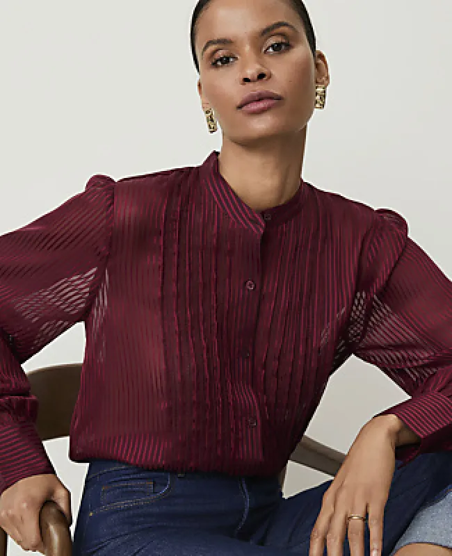 Ann Taylor Pintuck Button Down Blouse made by Ann Taylor