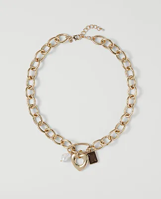 Ann Taylor Heart Charm Necklace sold by Ann Taylor