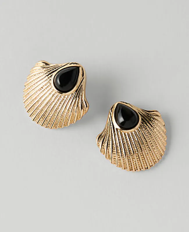 Ann Taylor Shell Stone Stud Earrings made by Ann Taylor