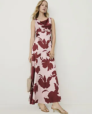Ann Taylor Floral Cowl Neck Maxi Dress sold by Ann Taylor