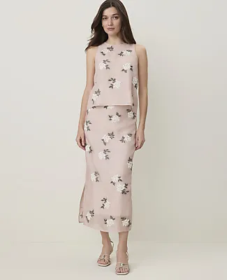 Ann Taylor Sequin Embellished Midi Skirt in Organza sold by Ann Taylor