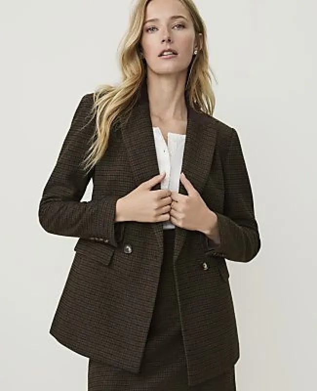 Ann Taylor Petite Weekend Crosby Blazer in Houndstooth made by Ann Taylor