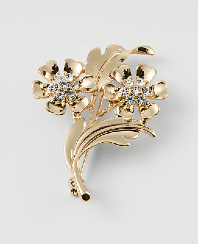 Ann Taylor Crystal Flower Brooch made by Ann Taylor