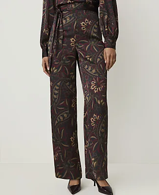 Ann Taylor The Paisley Side Zip Pant in Satin sold by Ann Taylor product image thumbnail 3