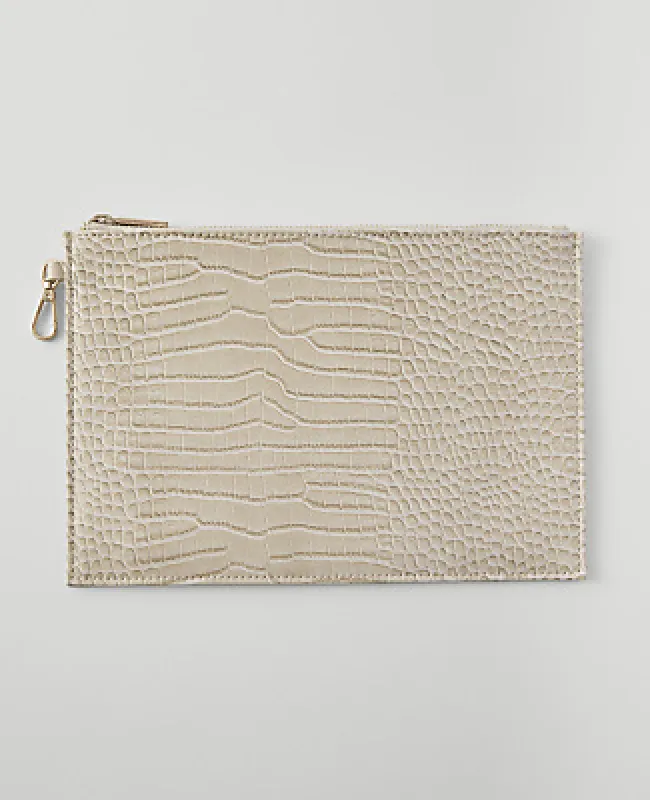 Ann Taylor Weekend Croco Clutch made by Ann Taylor