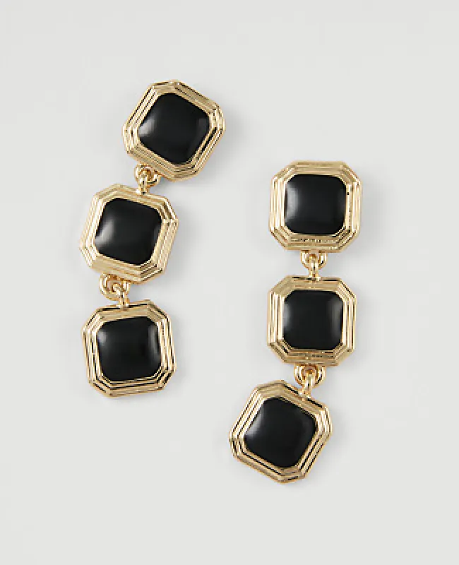 Ann Taylor Triple Stone Drop Earrings made by Ann Taylor