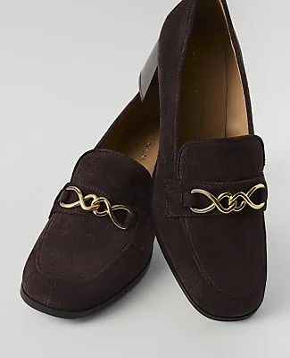 Ann Taylor Suede Hardware Embellished Loafer Pump sold by Ann Taylor product image thumbnail 2