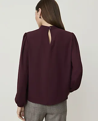 Ann Taylor Mock Neck Ruffle Trim Blouse sold by Ann Taylor product image thumbnail 2