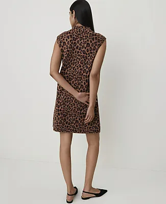 Ann Taylor Animal Print Mini Sweater Dress sold by Ann Taylor product image thumbnail 2